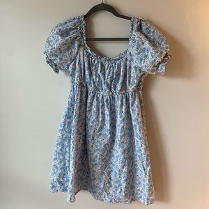 Cotton on blue floral dress